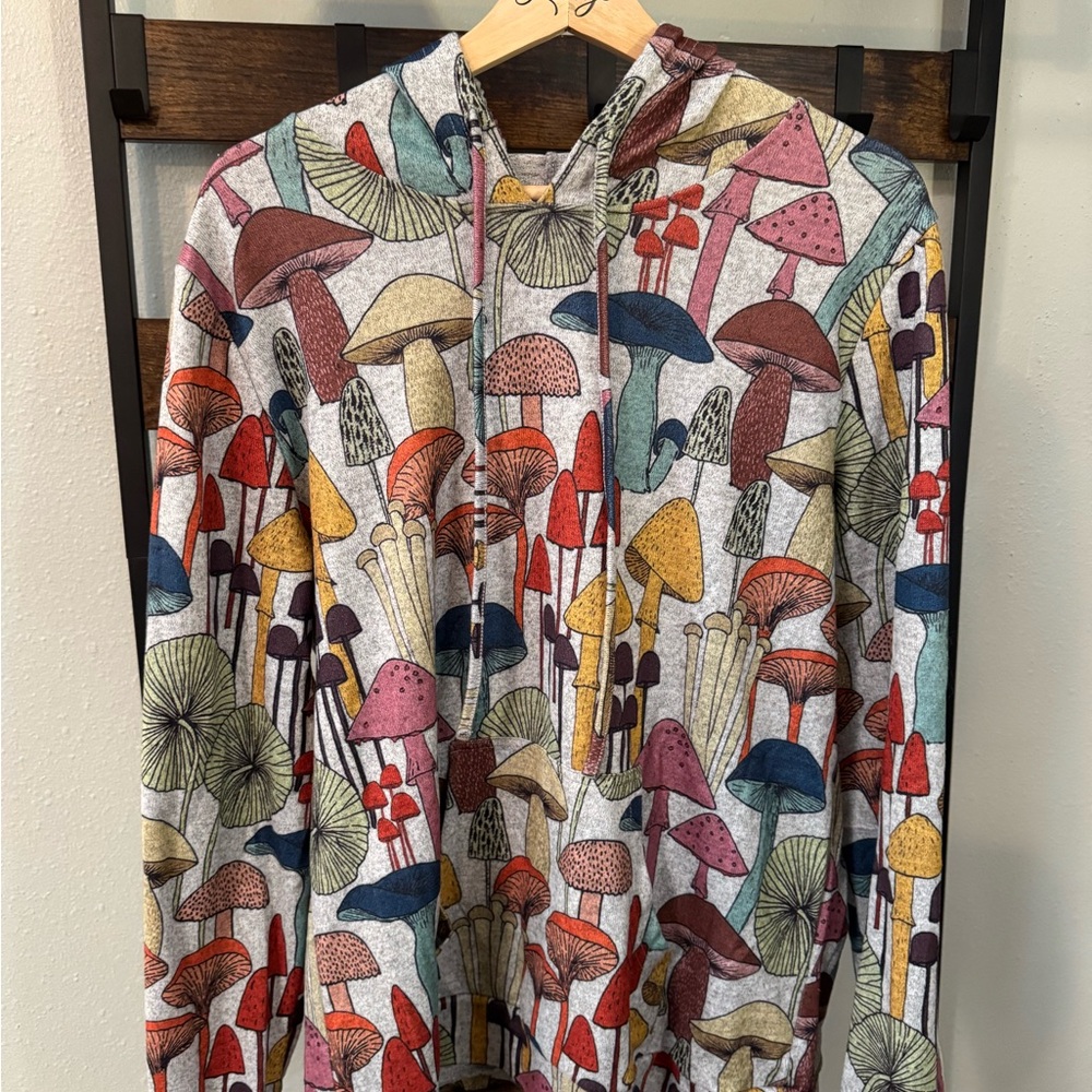 Colorful Mushroom Pattern Hoodie